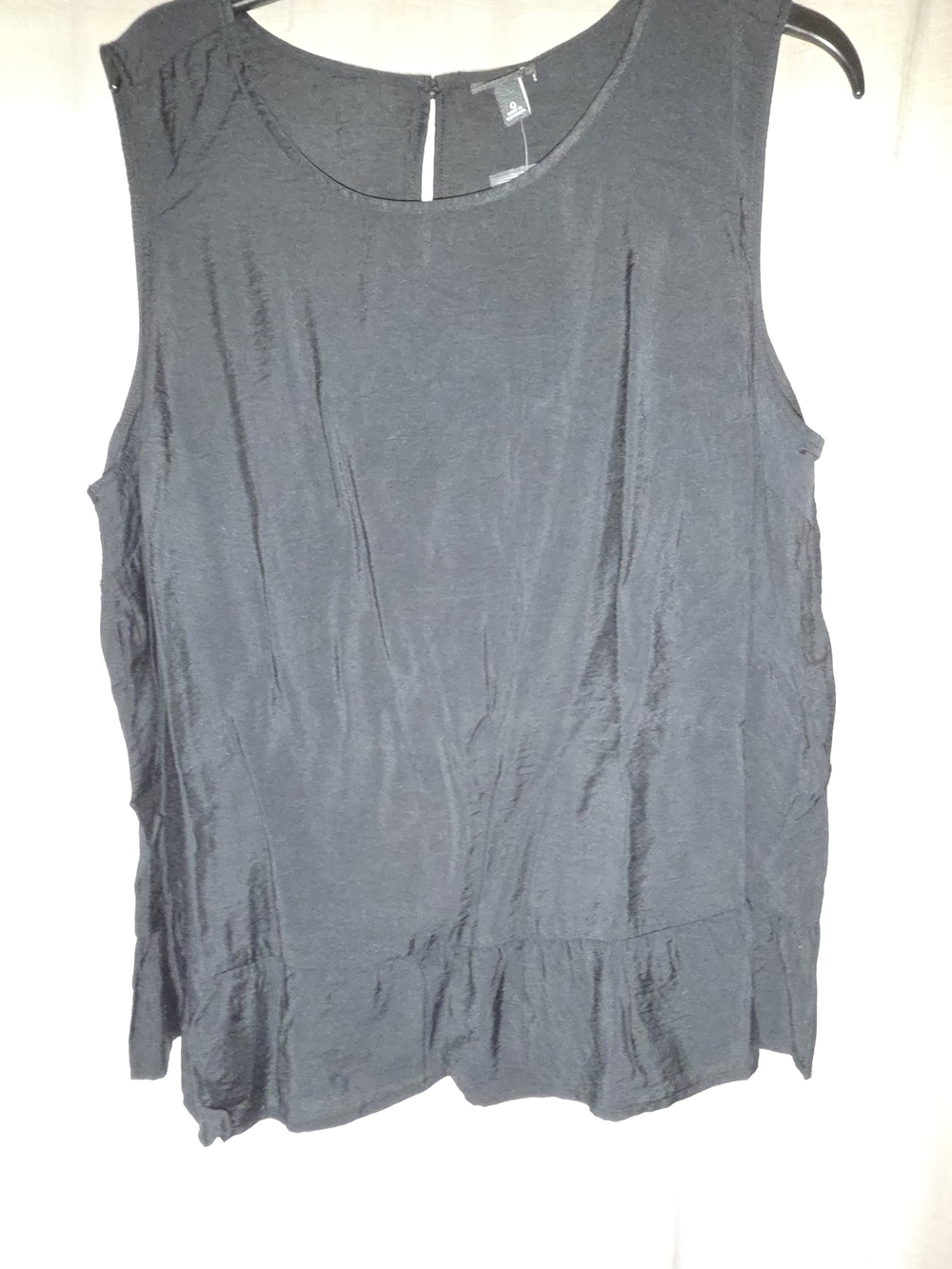 torrid Black Sleeveless Ruffle-Hem Tank Top